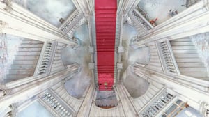 escalier du château de margam